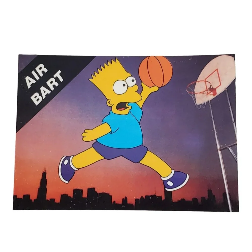 Lot of 22 '90 Broder Bart Simpson‎ Air Bart Michael Jordan Promo Cards Simpsons